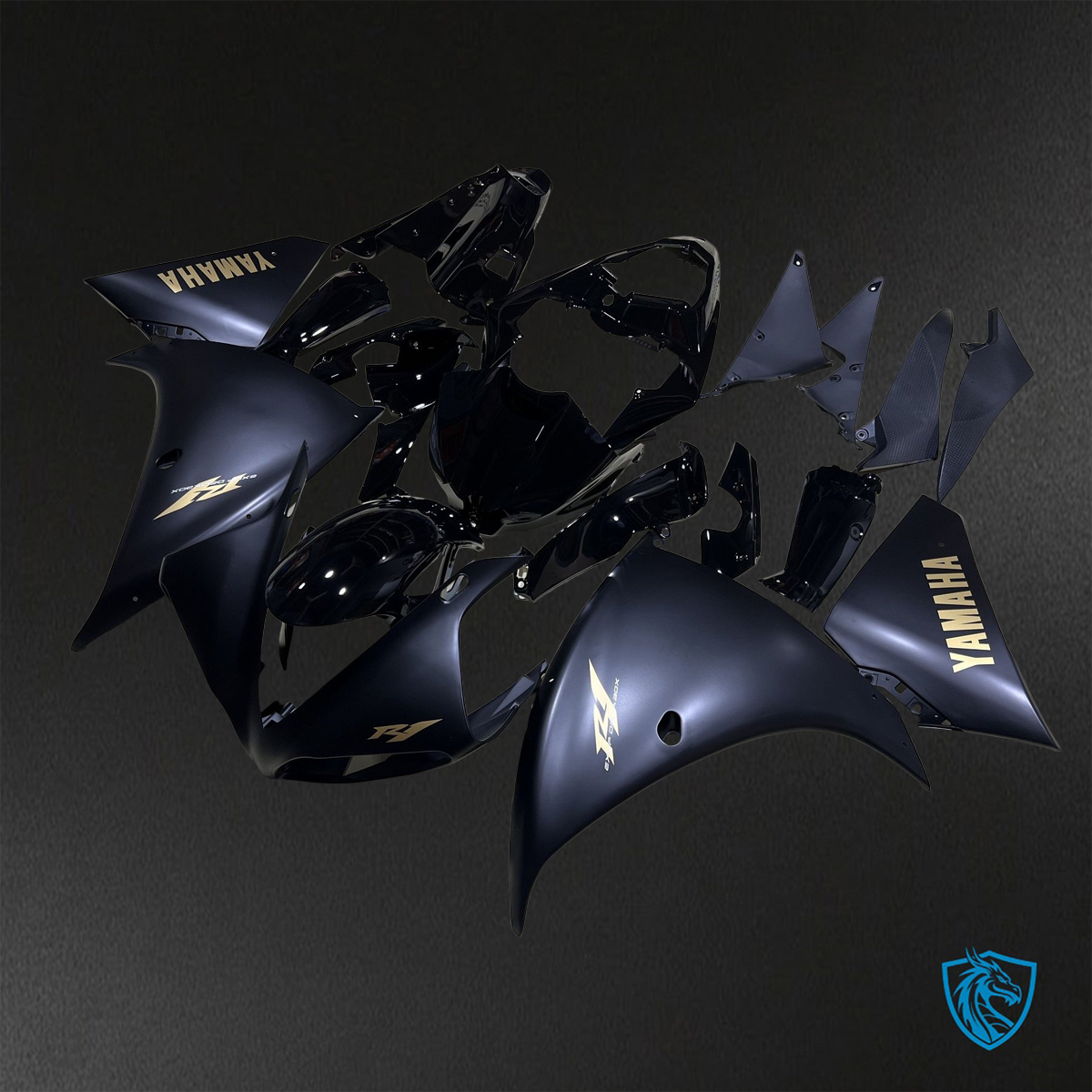 Yamaha YZF R1 (2009-2011) Gloss Black - Custom ABS Fairing Kit