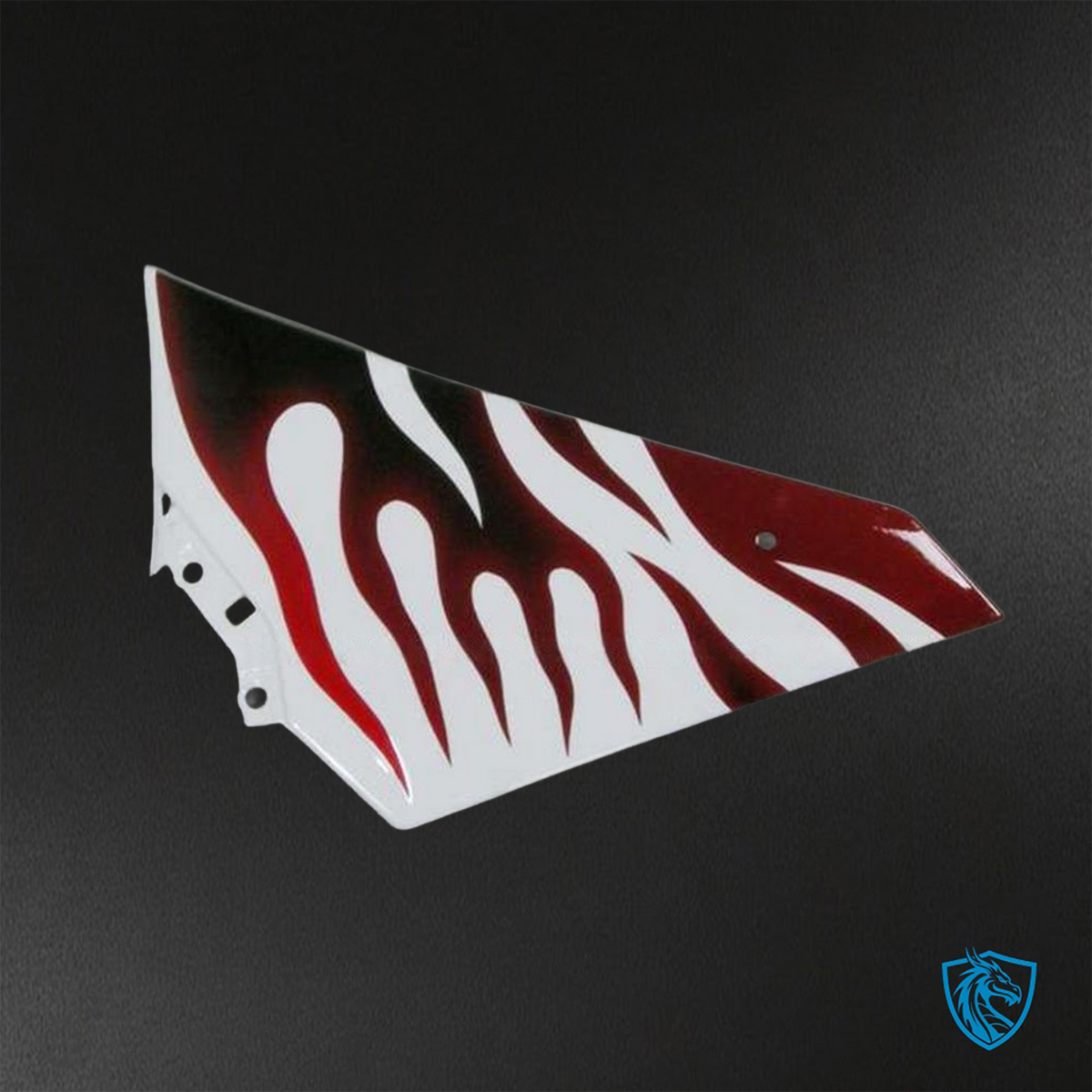 Yamaha YZF R1 (2009-2011) Gloss White & Red Flame - Custom ABS Fairing Kit