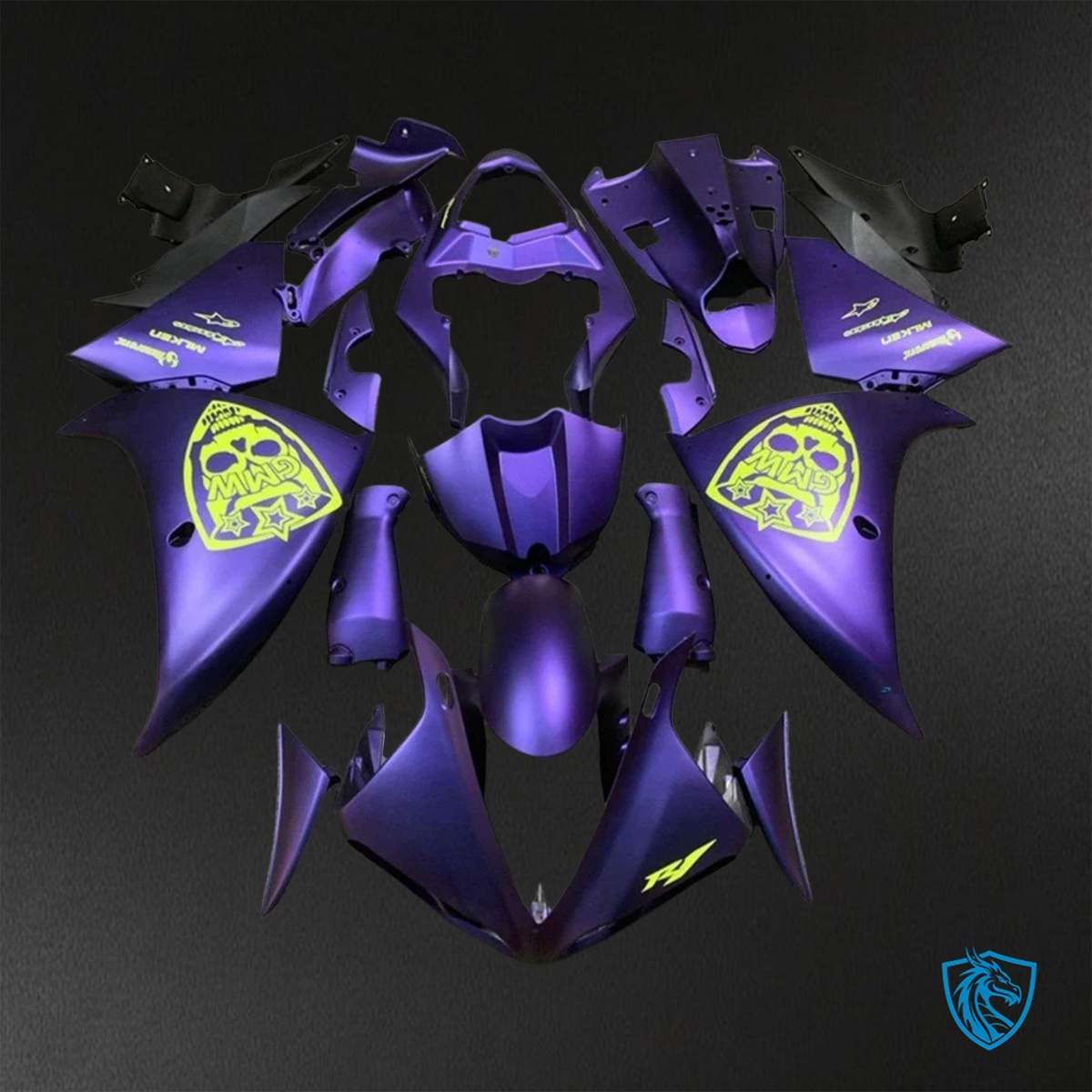 Yamaha YZF R1 (2009-2011) Gloss Yellow & Purple ABS Bodywork - Fairings Kit