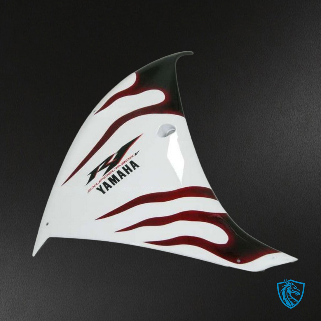 Yamaha YZF R1 (2009-2011) Gloss White & Red Flame - Custom ABS Fairing Kit