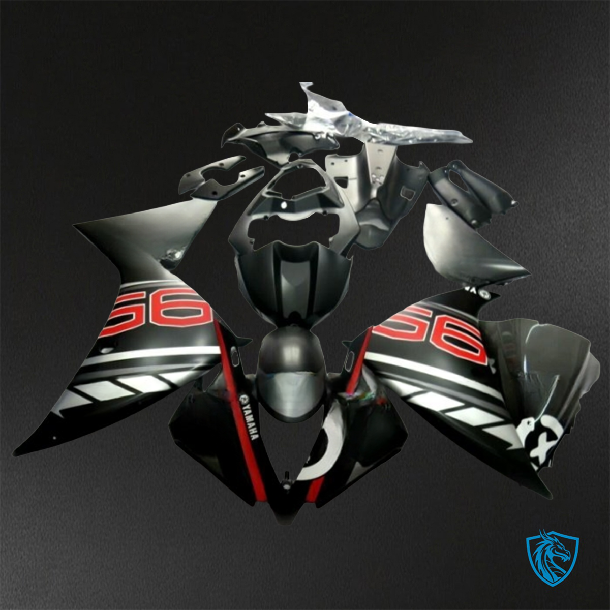 Yamaha YZF R1 (2009-2011) Matte Black - Custom ABS Fairing Kit