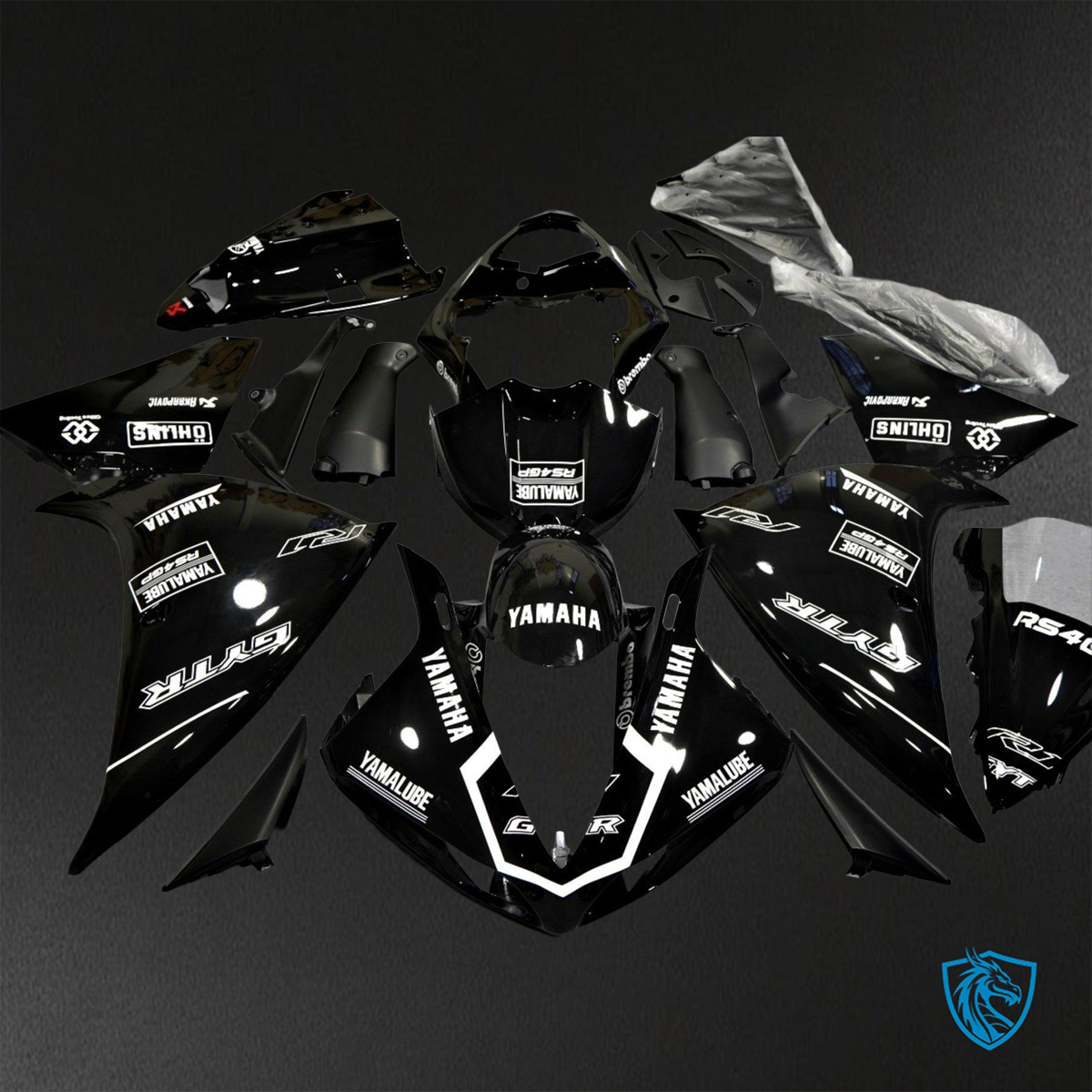 Yamaha YZF R1 (2009-2011) Gloss Black - Replacement Motorcycle Fairings Kit