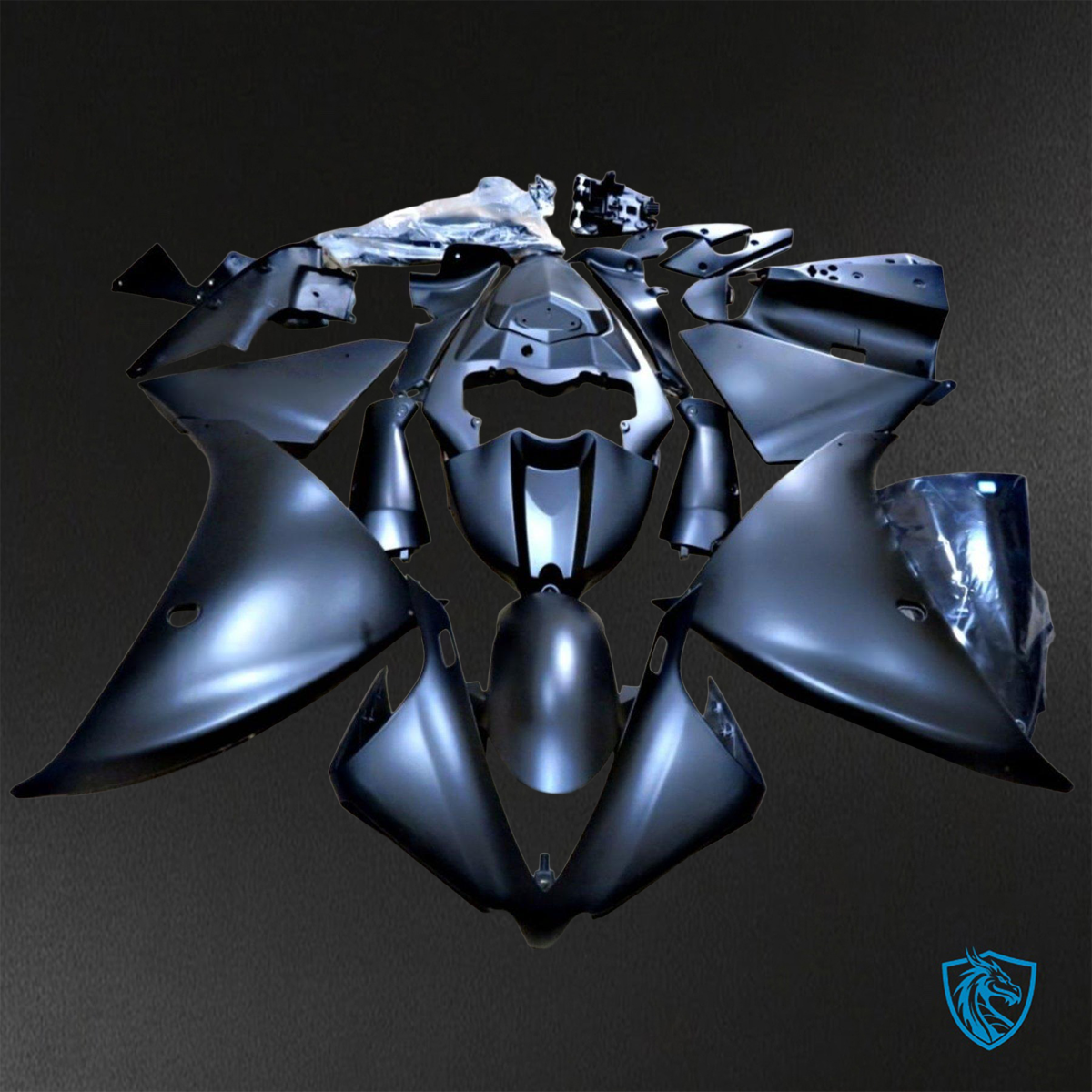 Yamaha YZF R1 (2009-2011) Matte Black ABS Bodywork - Fairings Kit