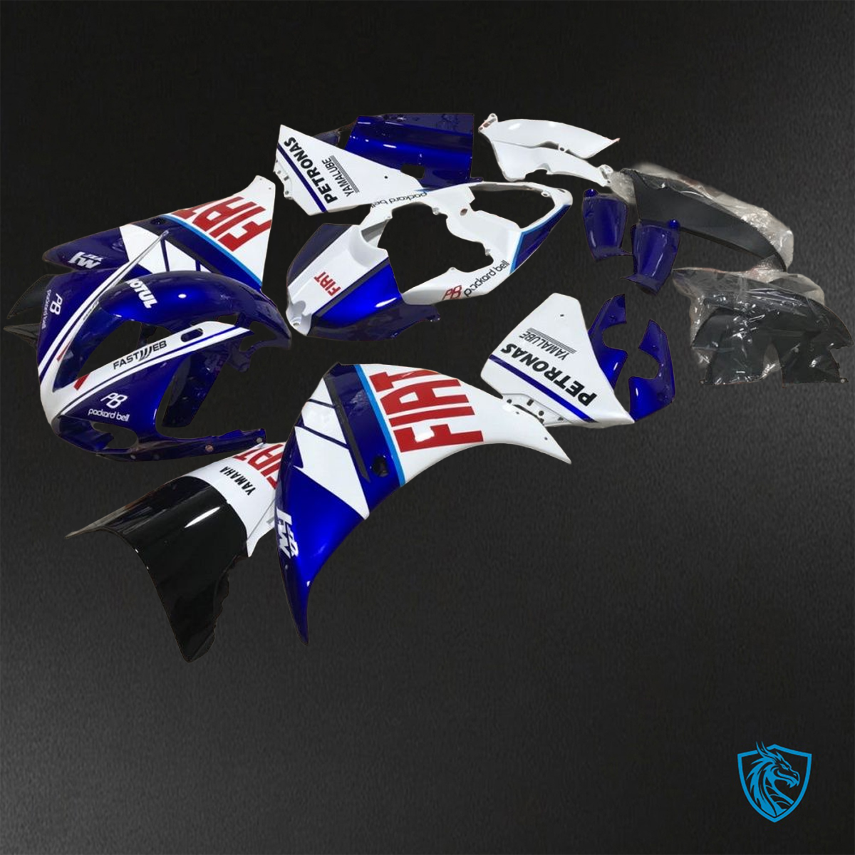 Yamaha YZF R1 (2009-2011) Gloss Blue & White - Replacement Motorcycle Fairings Kit