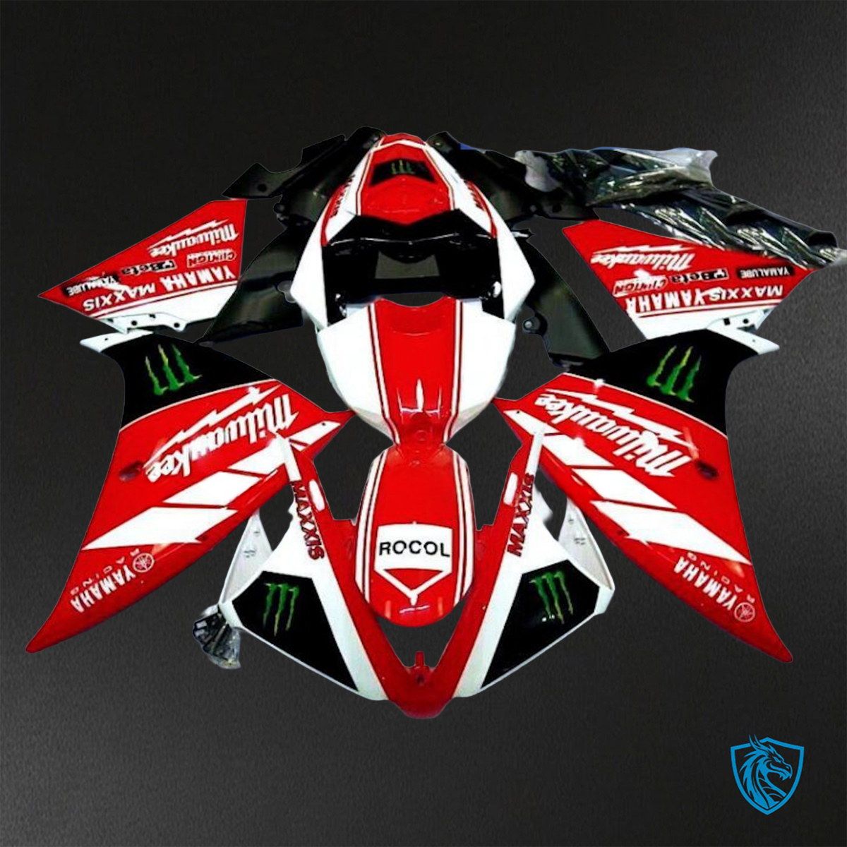 Yamaha YZF R1 (2009-2011) Gloss Red & White ABS Bodywork - Fairings Kit