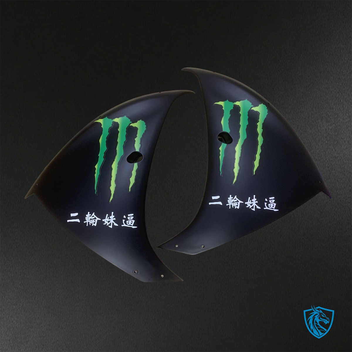 Yamaha YZF R1 (2009-2011) Matte Black Monster - Replacement Motorcycle Fairings Kit