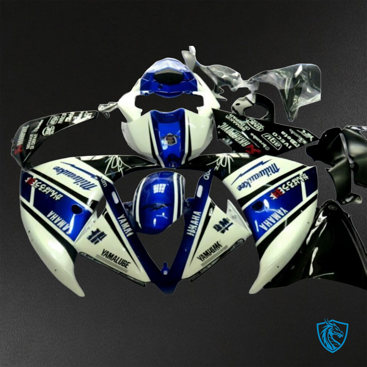Yamaha YZF R1 (2009-2011) Gloss White & Blue - Replacement Motorcycle Fairings Kit