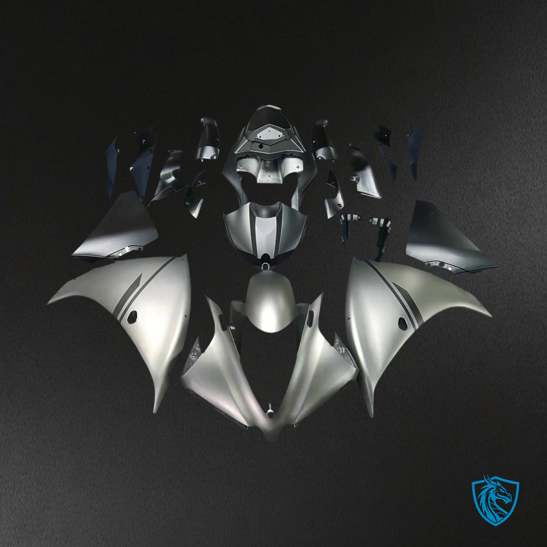 Yamaha YZF R1 (2012-2014) Gray & Black Fairing Kit | MERGEment ABS Bodywork