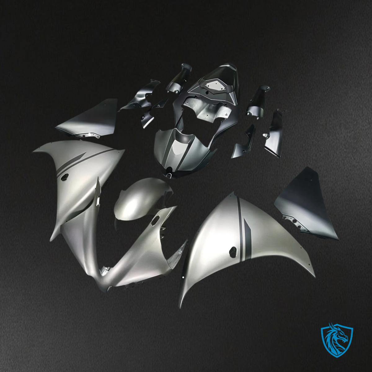 Yamaha YZF R1 (2012-2014) Gray & Black Fairing Kit | MERGEment ABS Bodywork