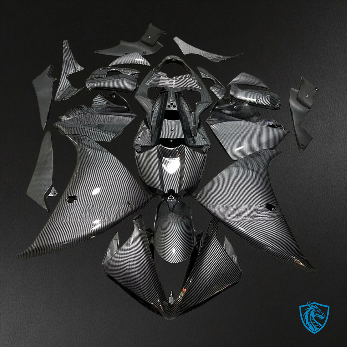 Yamaha YZF R1 (2012-2014) Black - Replacement Motorcycle Fairings Kit