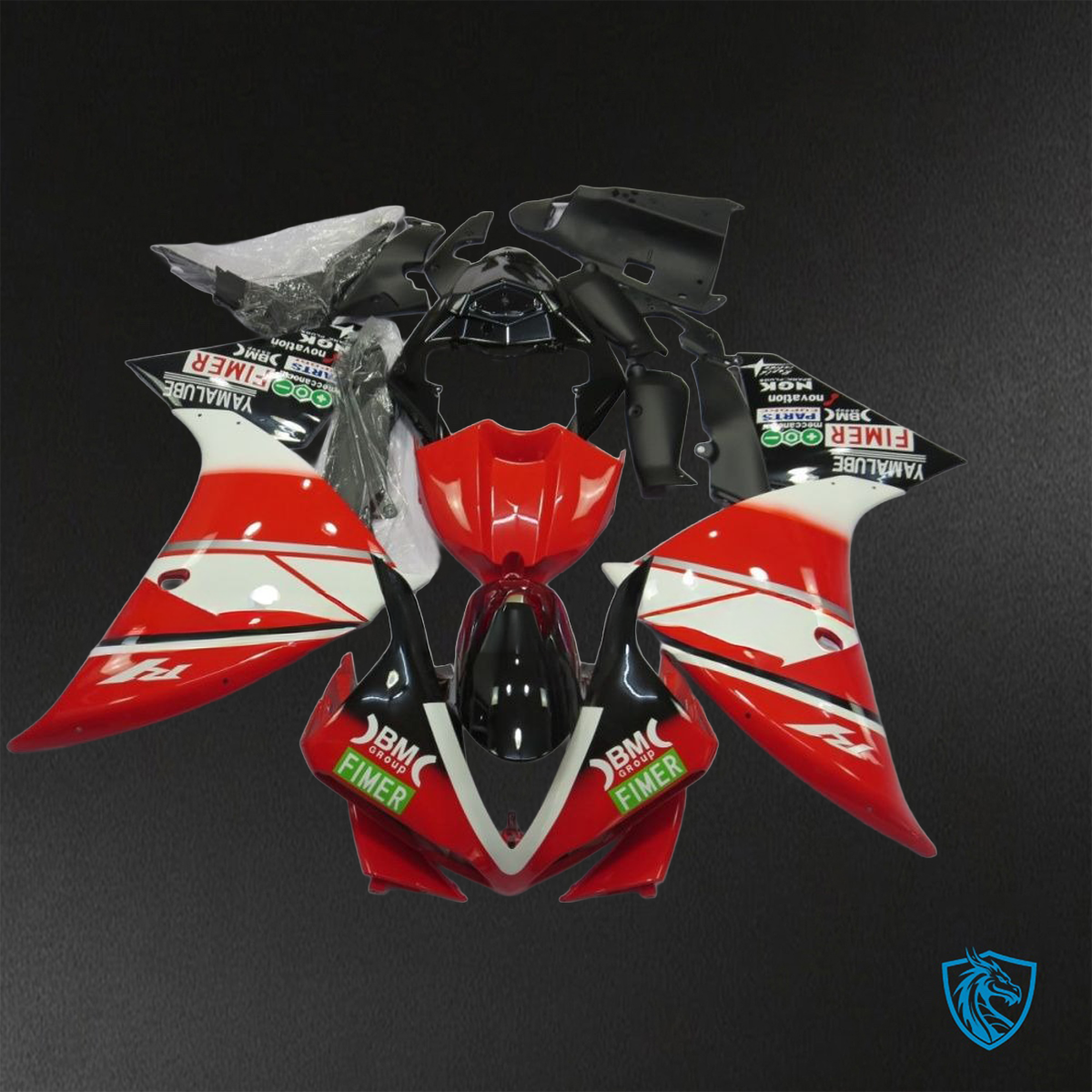 Yamaha YZF R1 (2012-2014) Red & Black - Custom ABS Fairing Kit