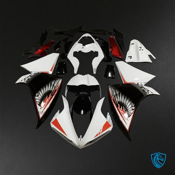 Yamaha YZF R1 (2012-2014) Red, White & Black Fairings Kit - Aftermarket ABS Bodywork