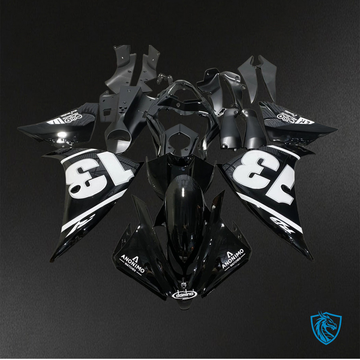 Yamaha YZF R1 (2012-2014) Gloss Black & White - Custom ABS Fairing Kit