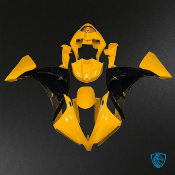 Yamaha YZF R1 (2012-2014) Gloss Black & Yellow Fairings Kit - Aftermarket ABS Bodywork