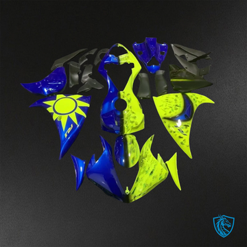 Yamaha YZF R1 (2012-2014) Yellow & Blue Fairings Kit - Aftermarket ABS Bodywork