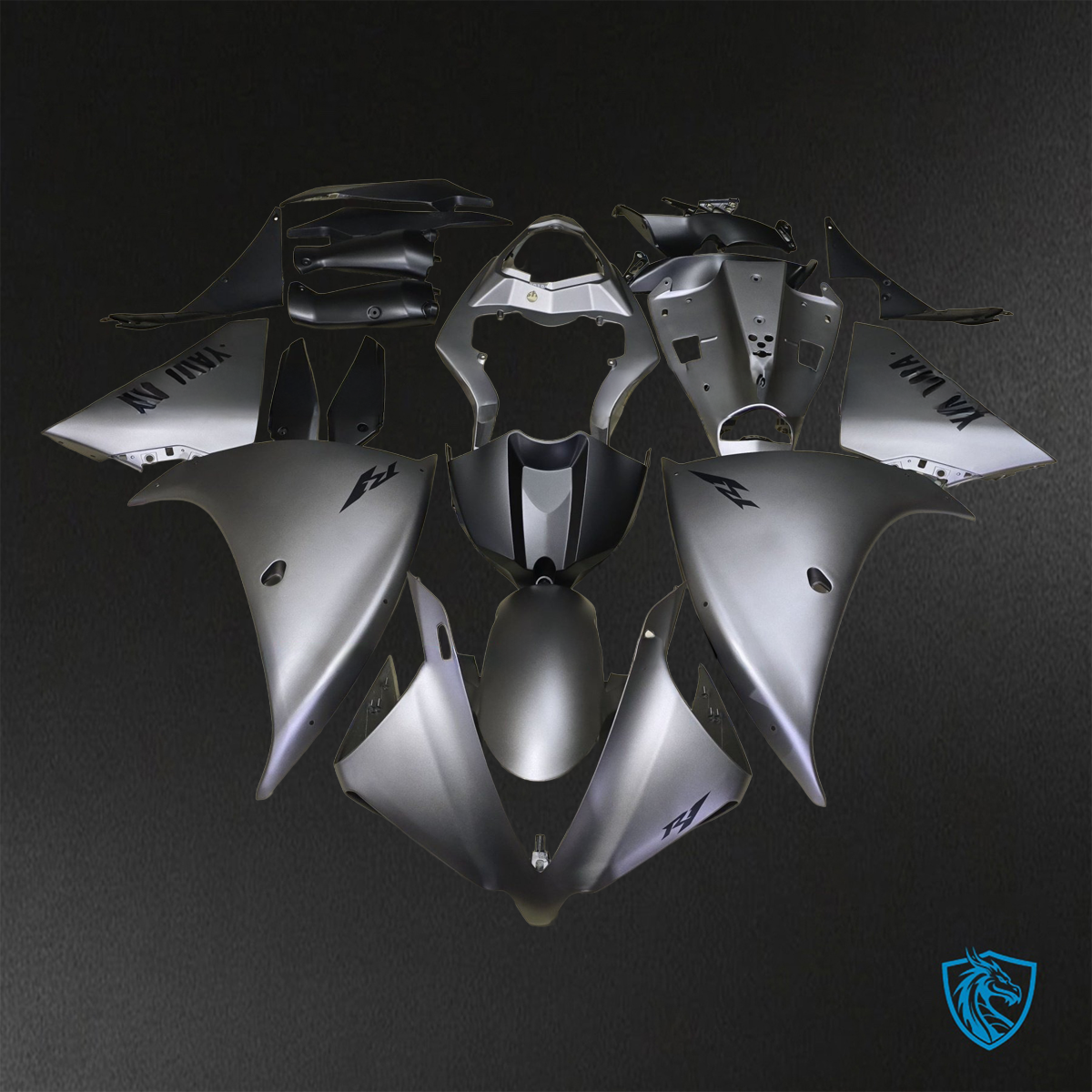 Yamaha YZF R1 (2012-2014) Matte Grey - Custom ABS Fairing Kit