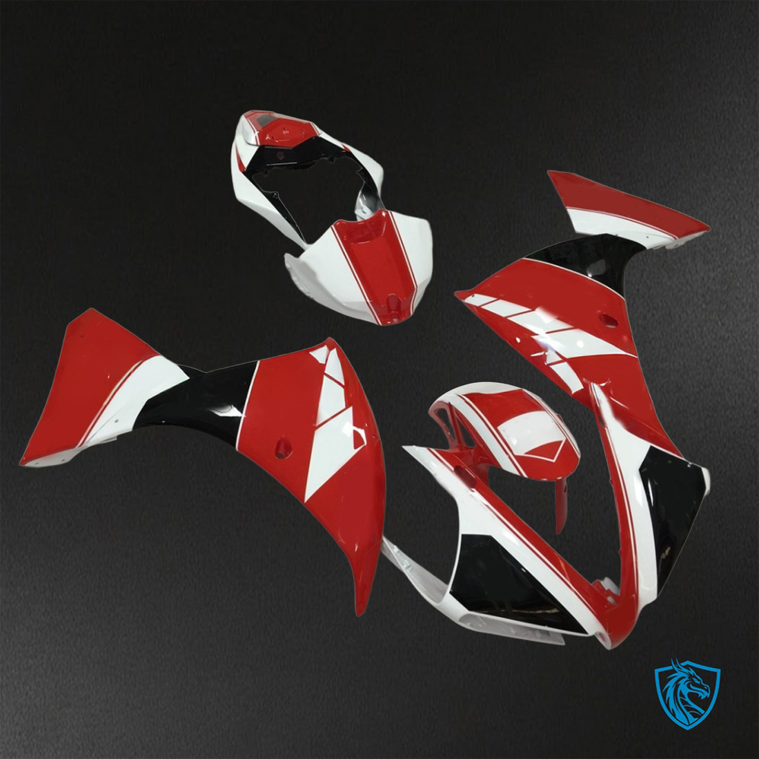 Yamaha YZF R1 (2012-2014) Red, White & Black ABS Bodywork - Fairings Kit