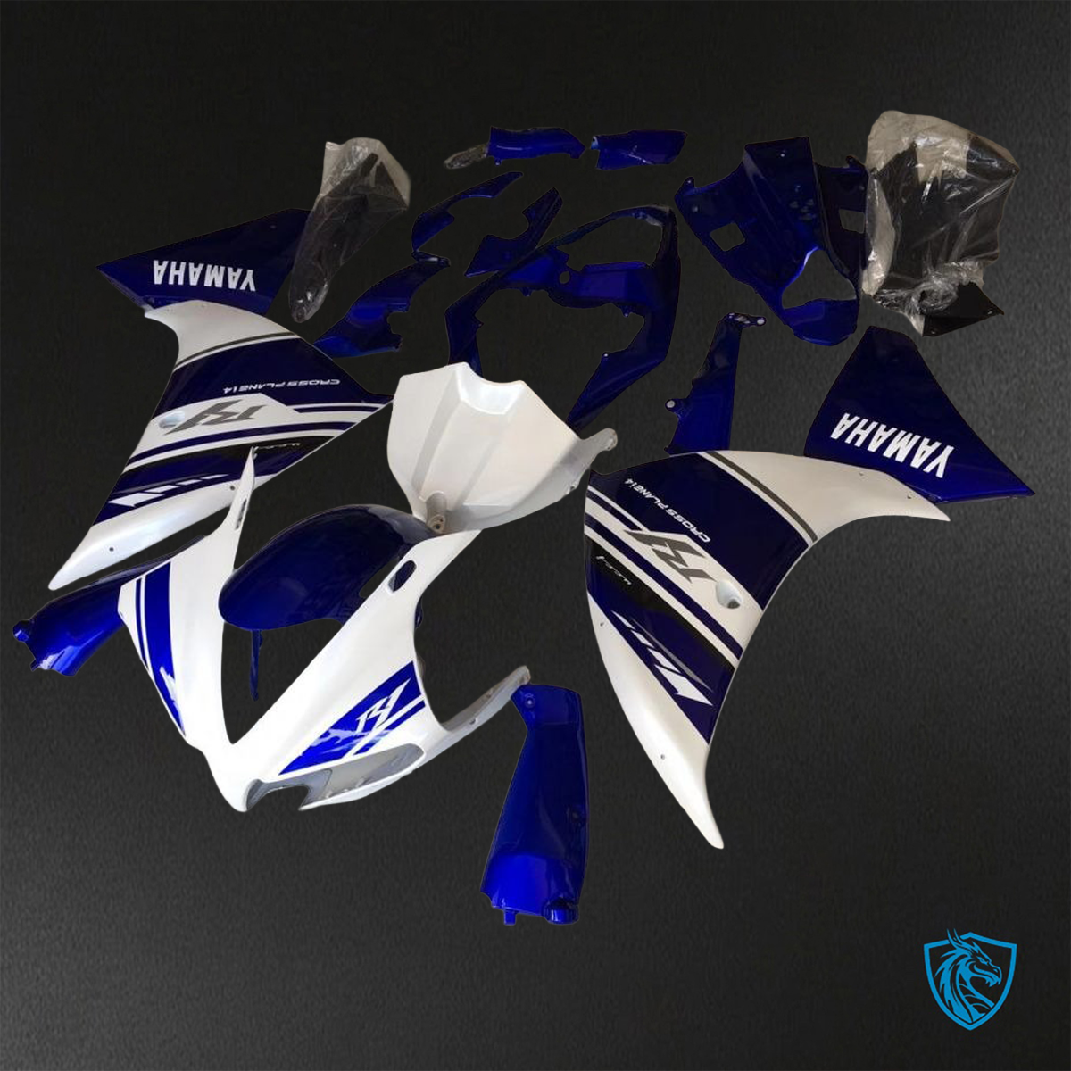 Yamaha YZF R1 (2012-2014) Blue & White - Replacement Motorcycle Fairings Kit
