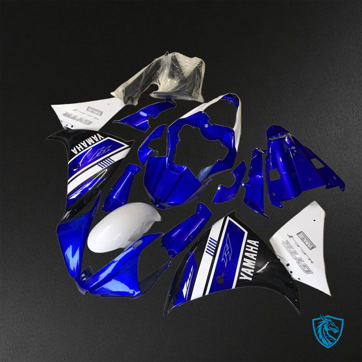 Yamaha YZF R1 (2012-2014) Gloss White & Blue - Replacement Motorcycle Fairings Kit