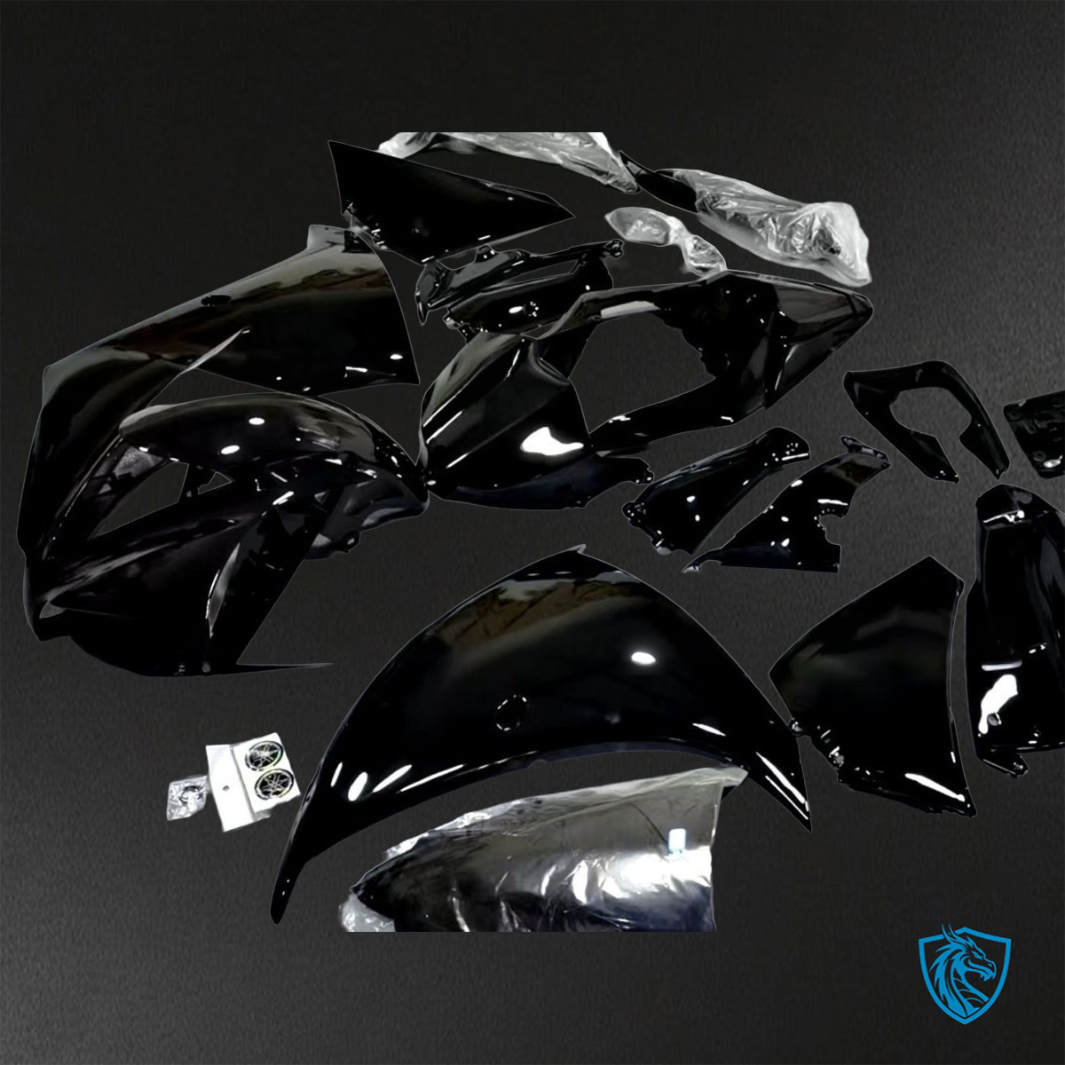 Yamaha YZF R1 (2012-2014) Gloss Black - Replacement Motorcycle Fairings Kit