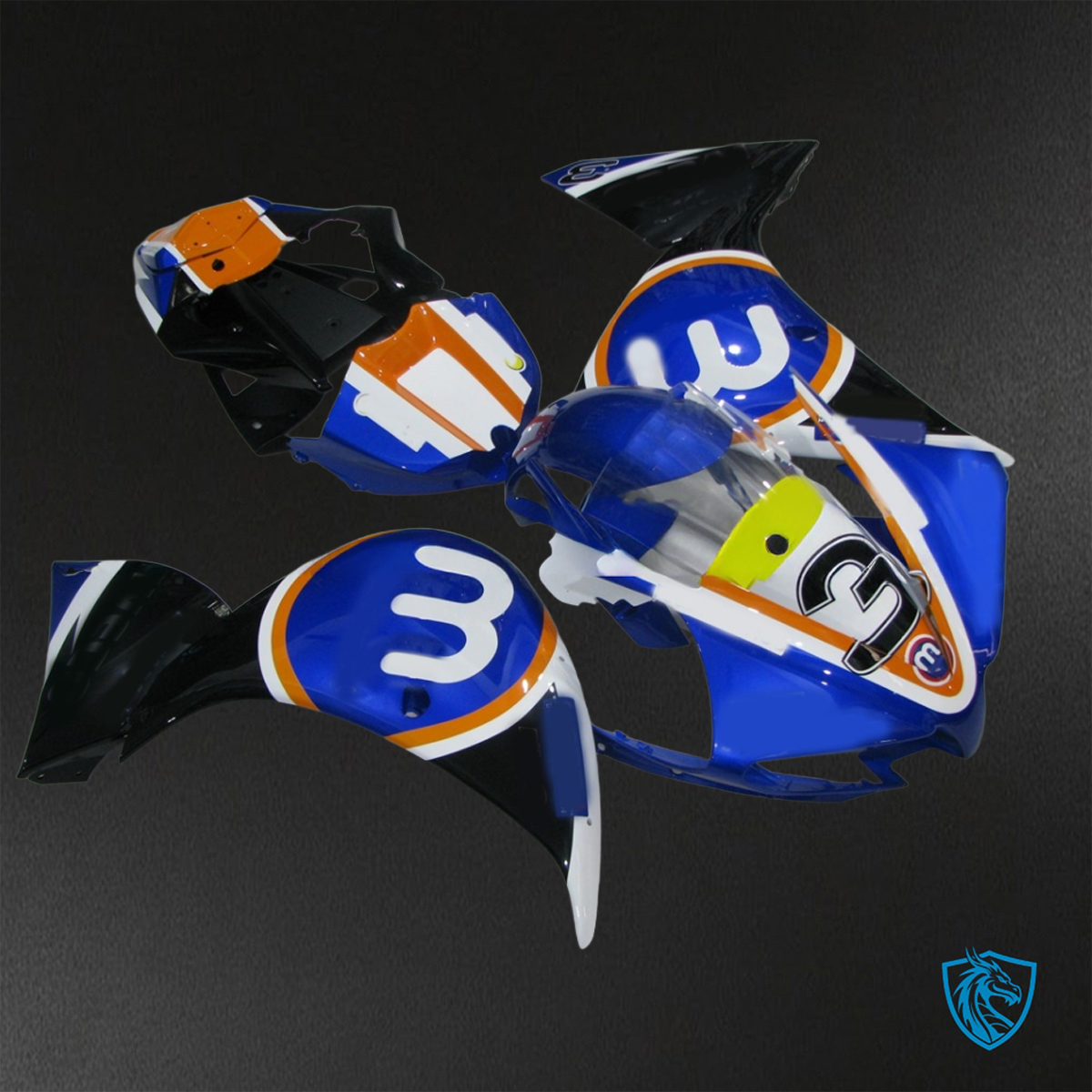 Yamaha YZF R1 (2012-2014) Gloss Blue & Black ABS Bodywork - Fairings Kit