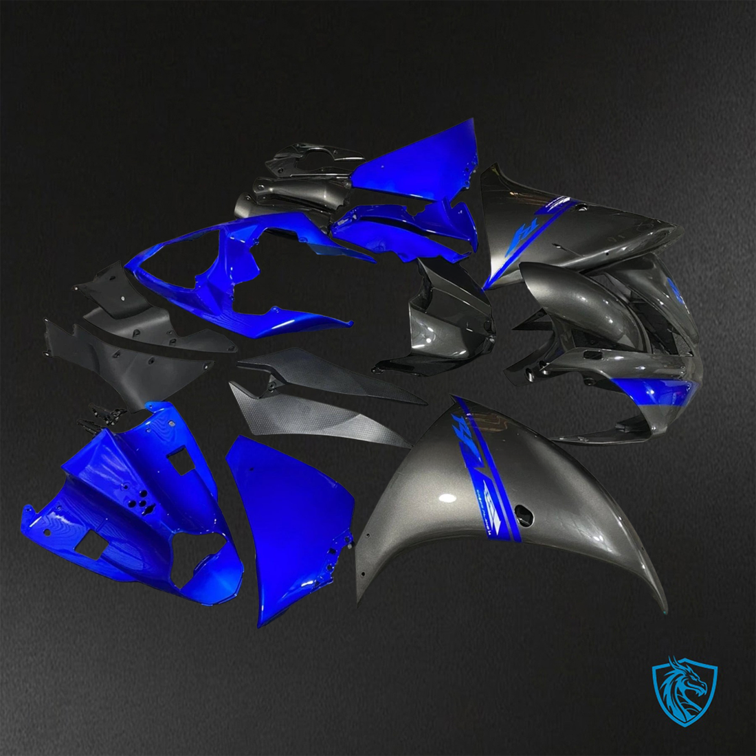 Yamaha YZF R1 (2012-2014) Gloss Black & Blue ABS Bodywork - Fairings Kit