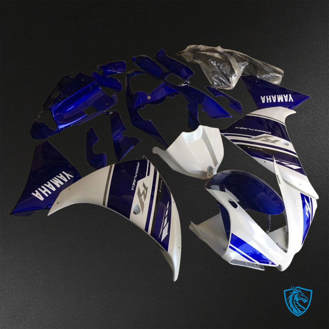 Yamaha YZF R1 (2012-2014) Blue & White - Replacement Motorcycle Fairings Kit