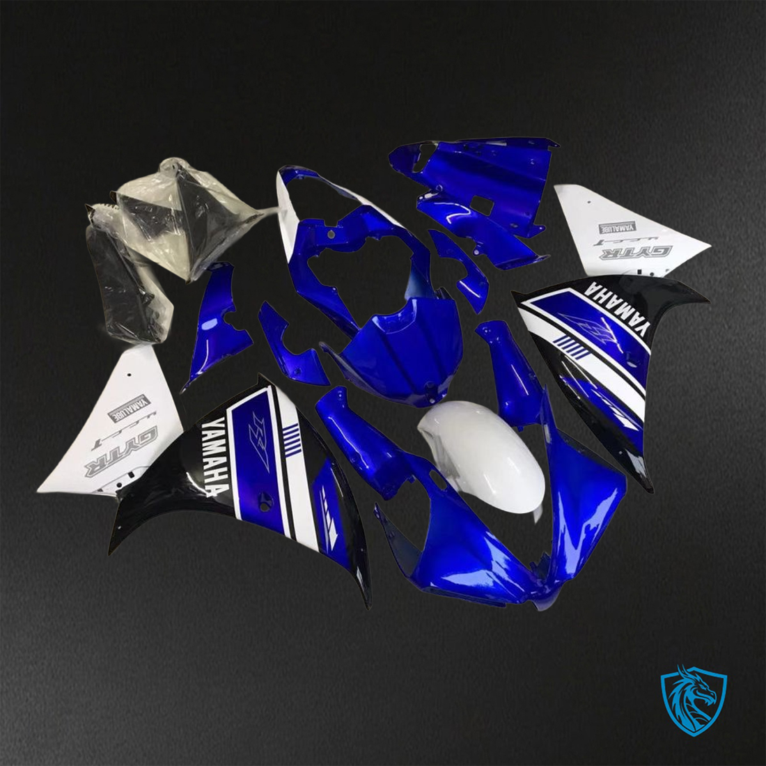 Yamaha YZF R1 (2012-2014) Gloss White & Blue - Replacement Motorcycle Fairings Kit