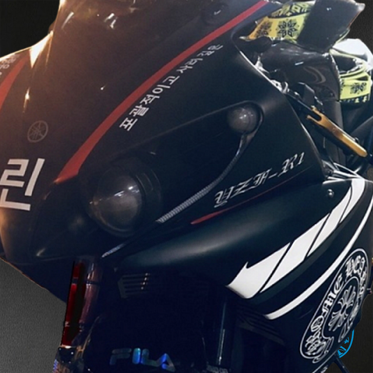 Yamaha YZF R1 (2012-2014) Matte White & Black Print Fairings Kit - Aftermarket ABS Bodywork