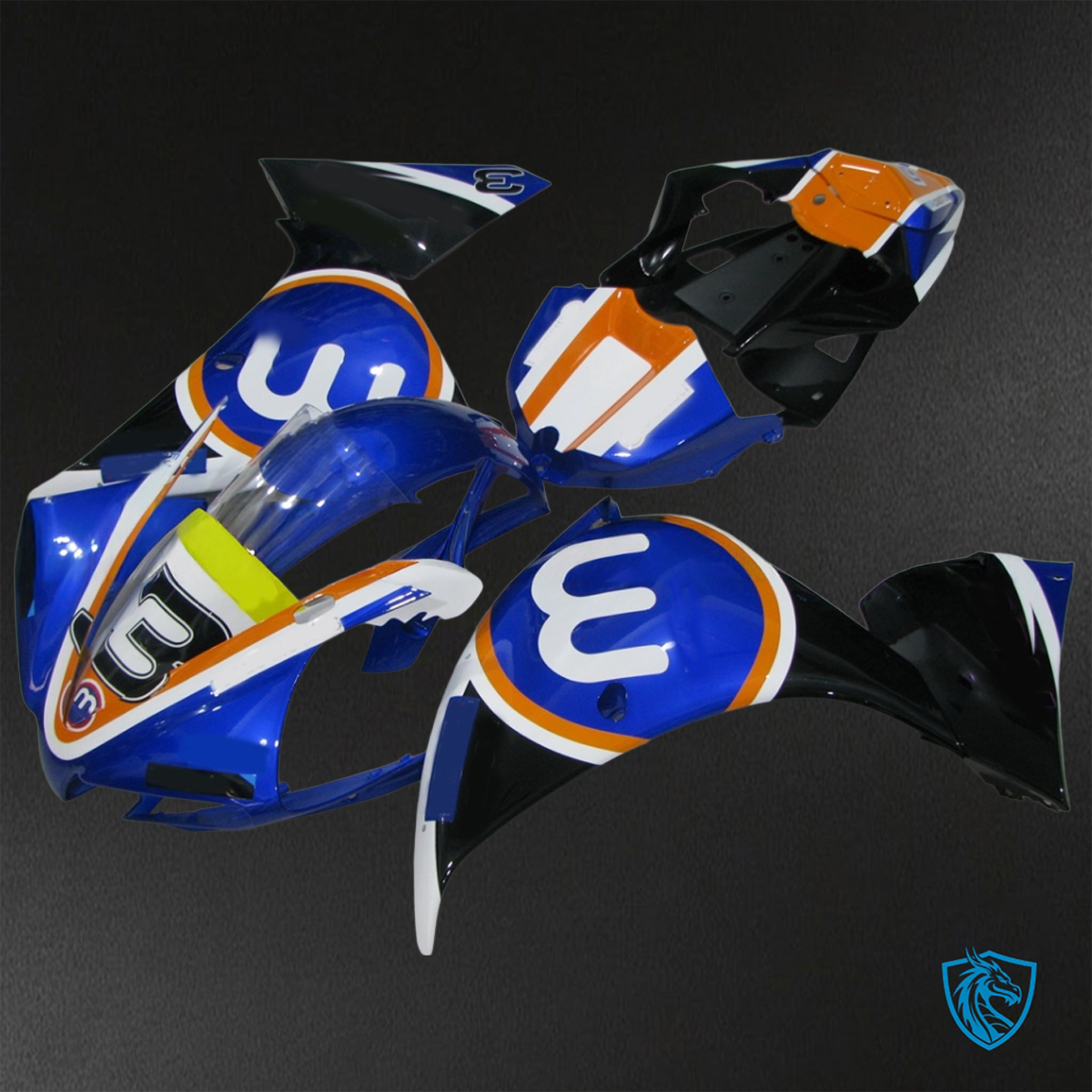 Yamaha YZF R1 (2012-2014) Gloss Blue & Black ABS Bodywork - Fairings Kit