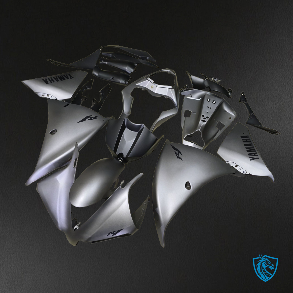 Yamaha YZF R1 (2012-2014) Matte Grey - Custom ABS Fairing Kit