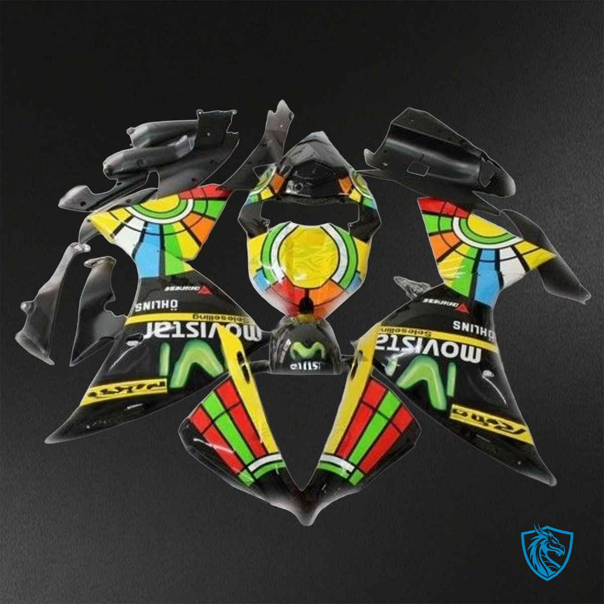 Yamaha YZF R1 (2012-2014) Multicolor Movistar ABS Bodywork - Fairings Kit