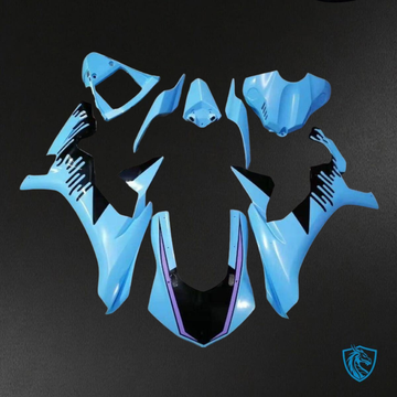 Yamaha YZF R1 (2015-2020) Light Blue & Black Fairings Kit - Aftermarket ABS Bodywork
