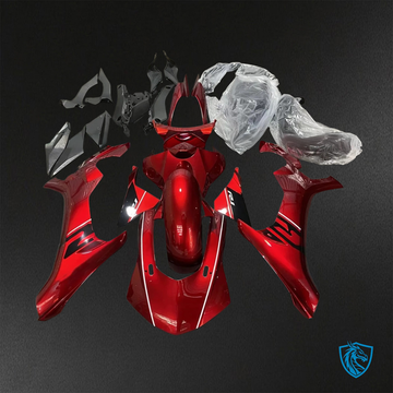 Yamaha YZF R1 (2015–2020) Red & Black Stripe - Custom ABS Fairing Kit
