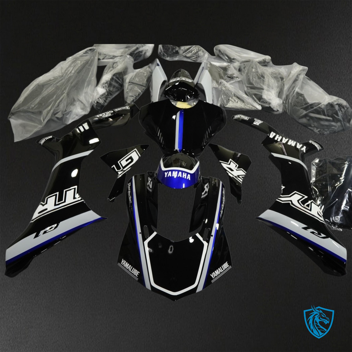 Yamaha YZF R1 (2015-2020) Black, Blue & White ABS Bodywork - Fairings Kit