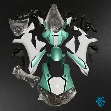 Yamaha YZF R1 (2015–2020) Glossy Green, Black & White ABS Bodywork - Fairings Kit
