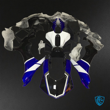 Yamaha YZF R1 (2015-2020) Black, Blue & White Fairings Kit - Aftermarket ABS Bodywork