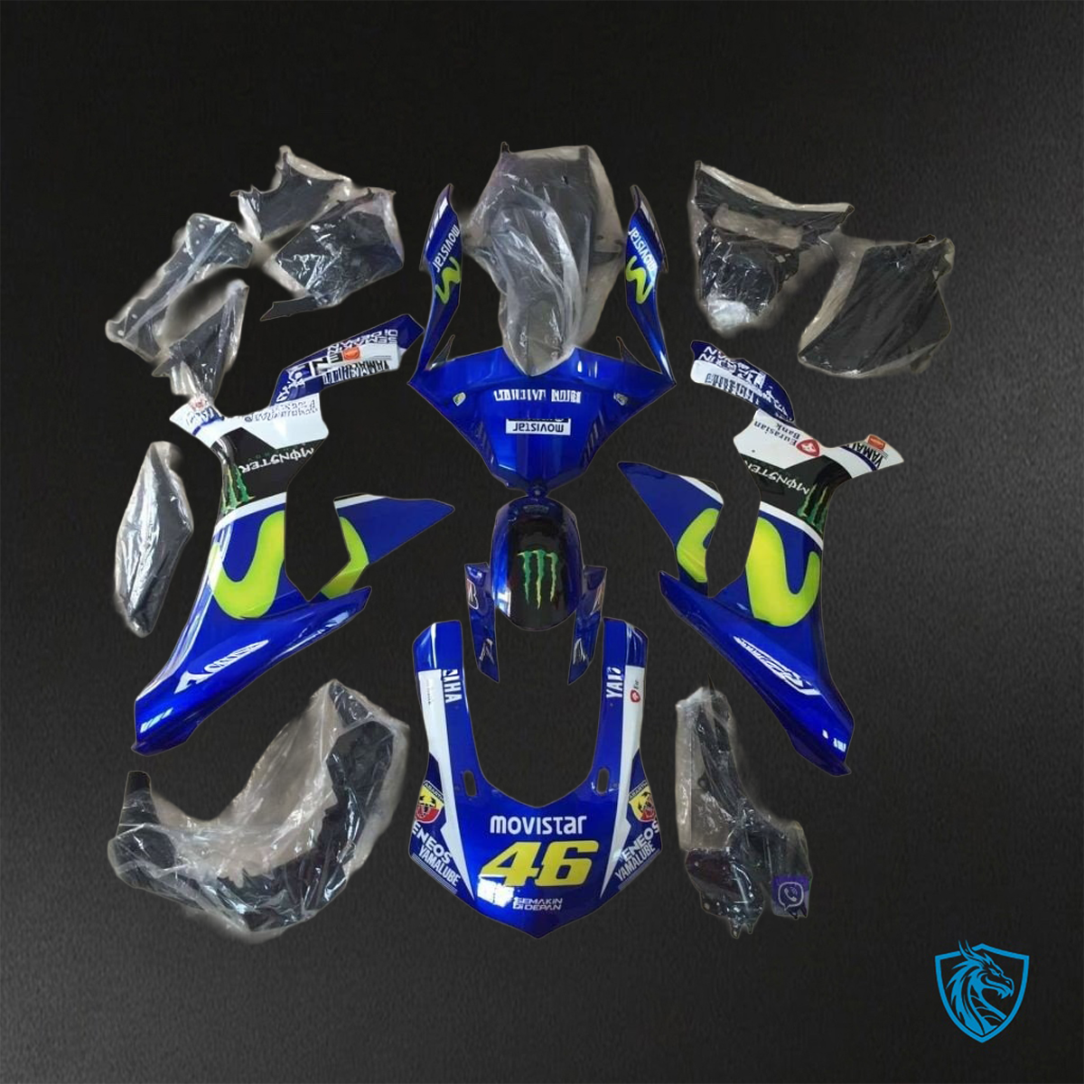 Yamaha YZF R1 (2015-2020) Gloss White & Blue - Replacement Motorcycle Fairings Kit