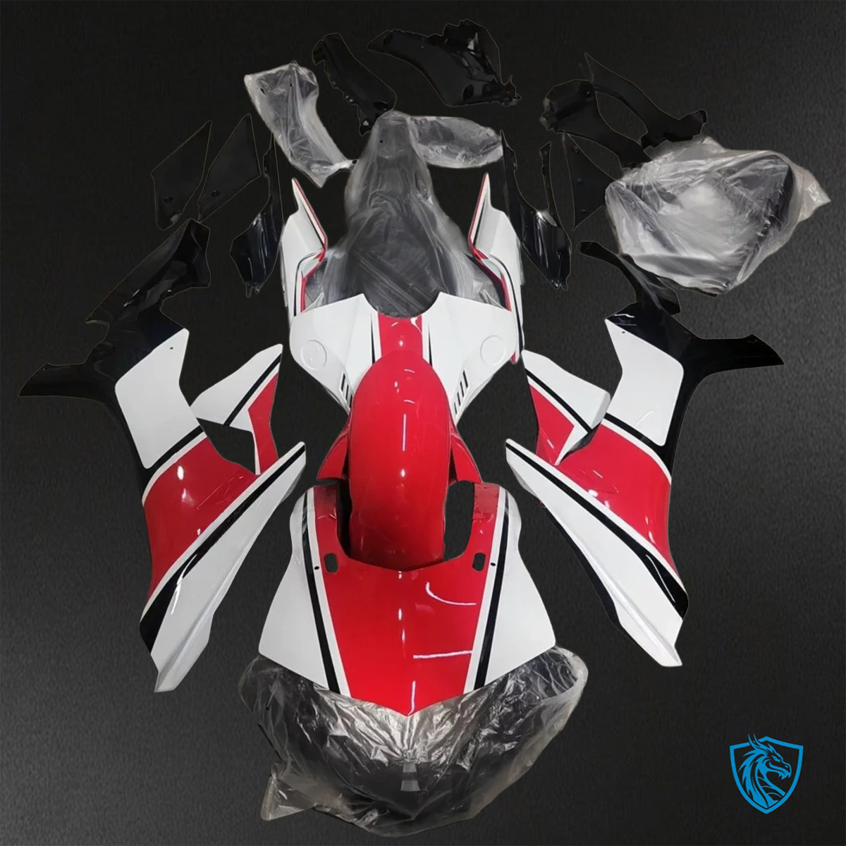 Yamaha YZF R1 (2015–2020) Red & White - Replacement Motorcycle Fairings Kit
