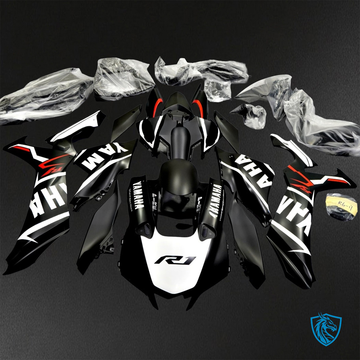 Yamaha YZF R1 (2015–2020) Glossy Black, White & Red ABS Bodywork - Fairings Kit