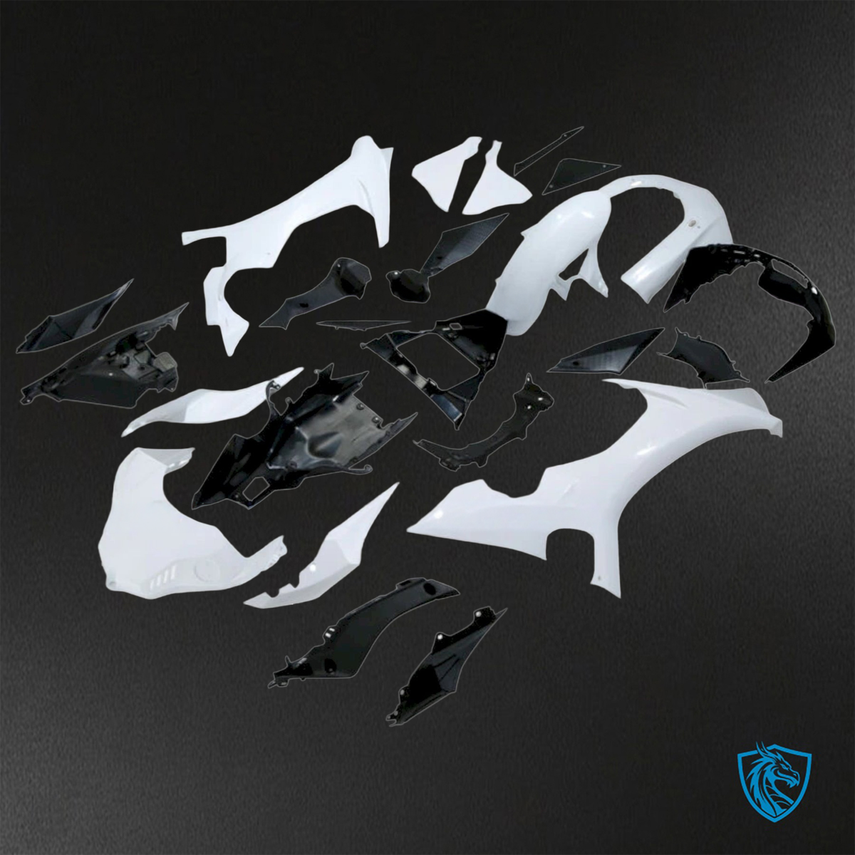 Yamaha YZF R1 (2015–2020) White & Black ABS Bodywork - Fairings Kit