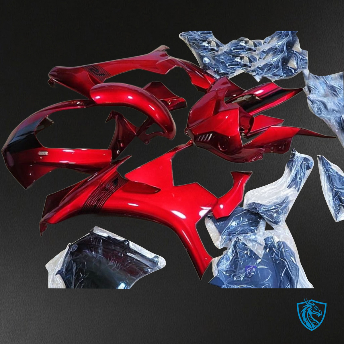 Yamaha YZF R1 (2015–2020) Gloss Red Logo ABS Bodywork - Fairings Kit