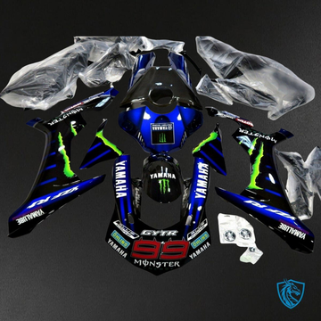 Yamaha YZF R1 (2015-2020) Blue, Black & Green - Custom ABS Fairing Kit