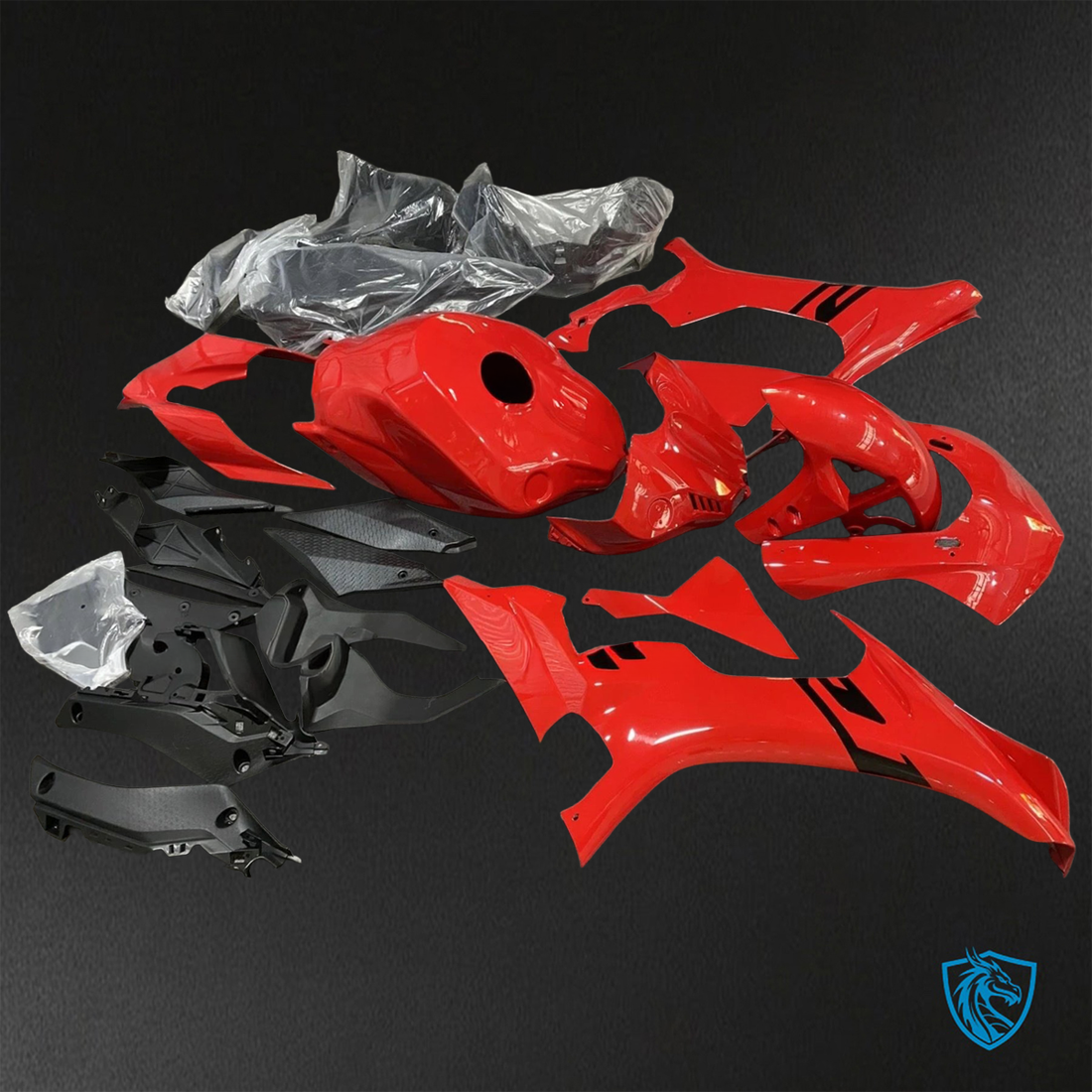 Yamaha YZF R1 (2015–2020) Glossy Red Fairings Kit - Aftermarket ABS Bodywork