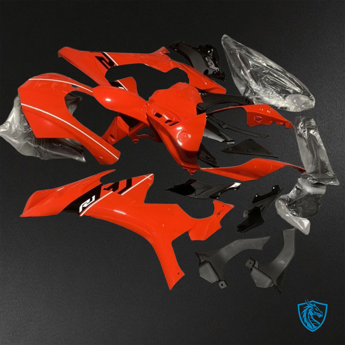 Yamaha YZF R1 (2015–2020) Glossy Red & Black ABS Bodywork - Fairings Kit