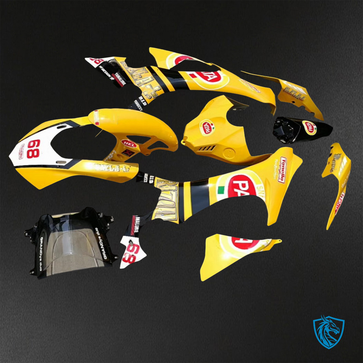 Yamaha YZF R1 (2015-2020) Gloss Yellow & White - Replacement Motorcycle Fairings Kit