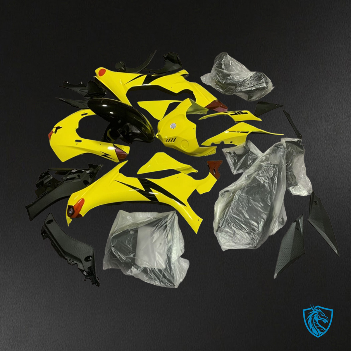 Yamaha YZF R1 (2015-2020) Yellow & Black ABS Bodywork - Fairings Kit