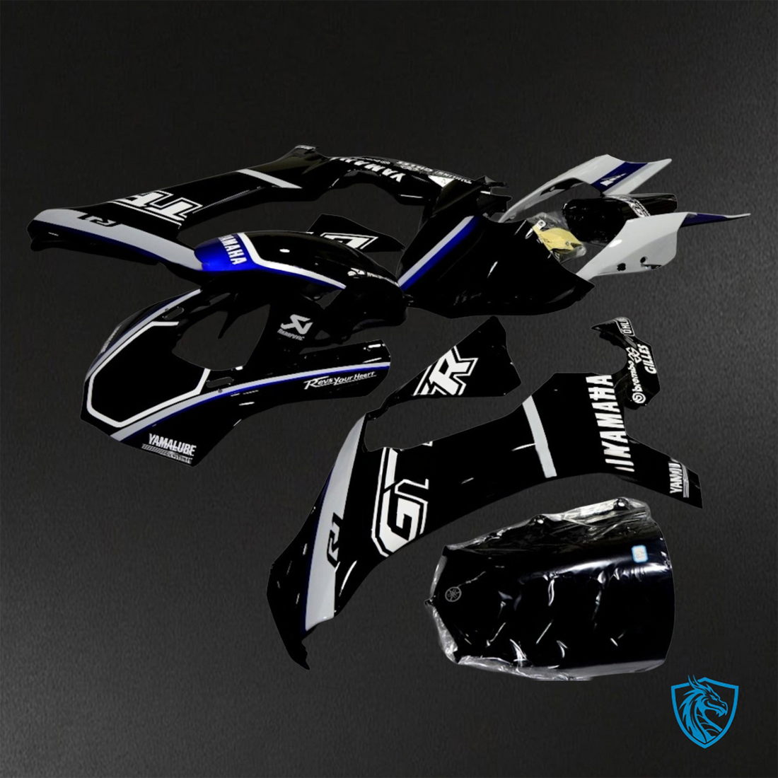 Yamaha YZF R1 (2015-2020) Black, Blue & White ABS Bodywork - Fairings Kit