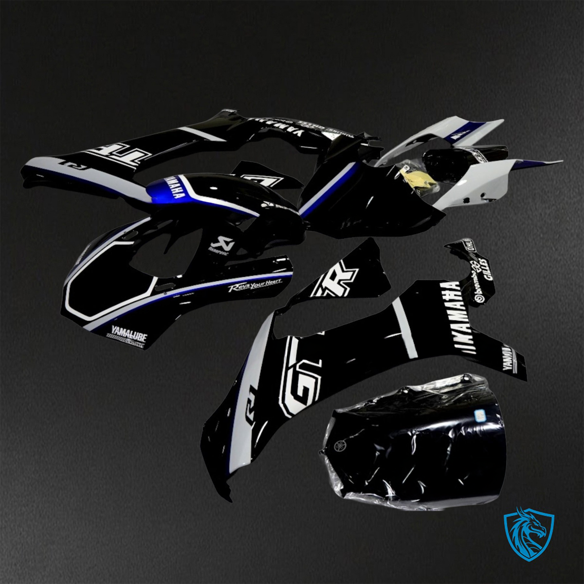 Yamaha YZF R1 (2015-2020) Black, Blue & White ABS Bodywork - Fairings Kit