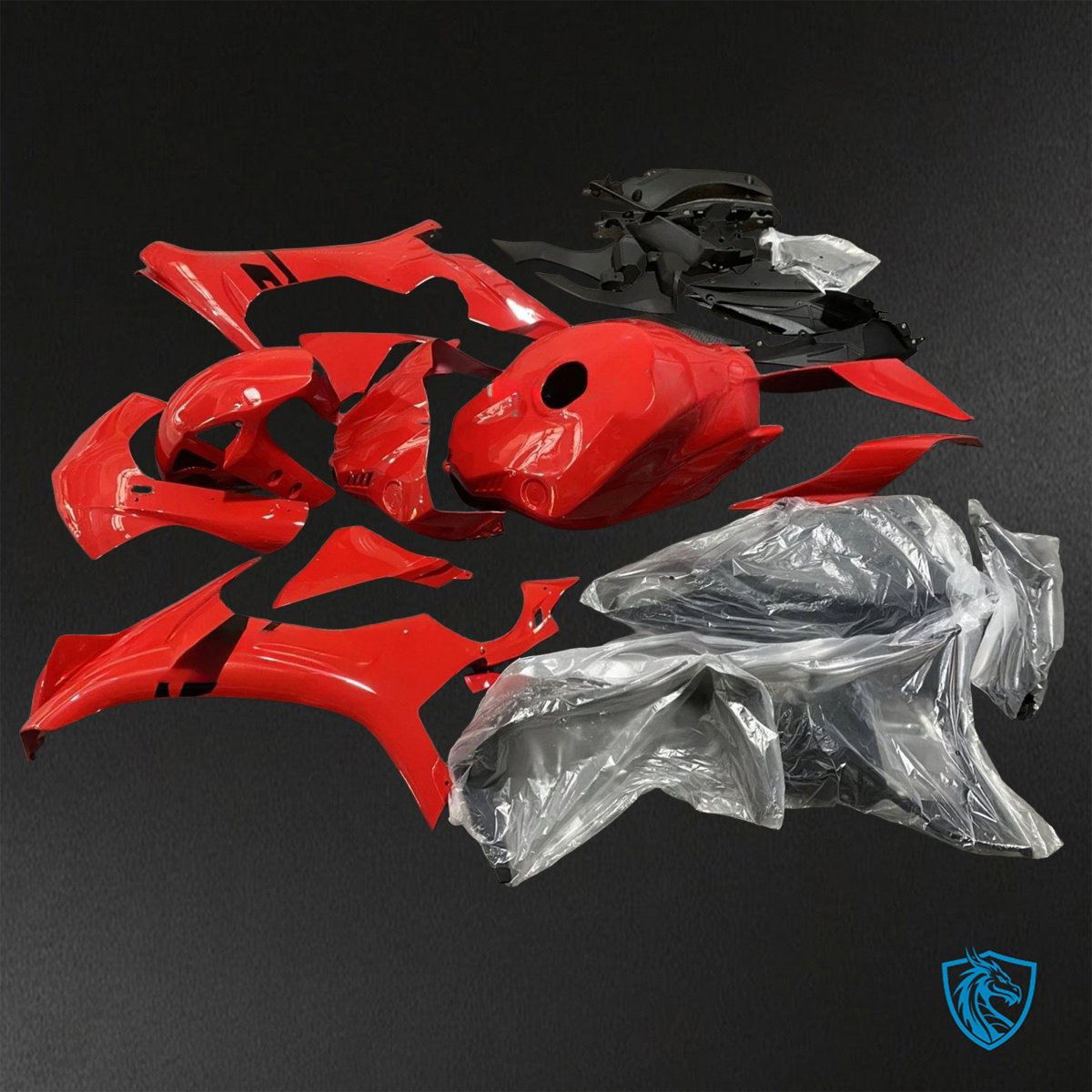 Yamaha YZF R1 (2015–2020) Glossy Red Fairings Kit - Aftermarket ABS Bodywork